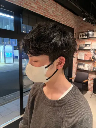 パーマ メンズ 田中 美月のヘアスタイル