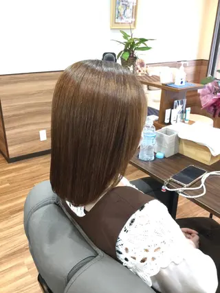 ミディアム パーマ Annon プライベートサロンのヘアスタイル