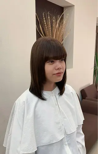 カラー 韓国ヘア/透明感カラ ー/メンズレディースのヘアスタイル