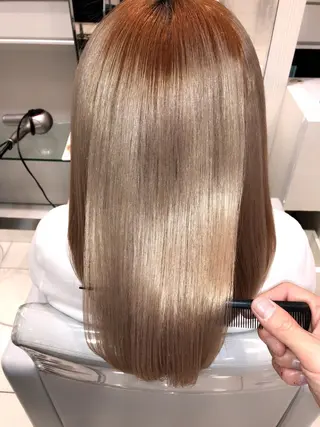 ロング パーマ 縮毛矯正/髪質改善/ ブリーチ/東陽町✨のヘアスタイル