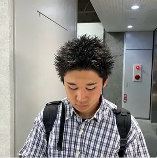 ショート カラー パーマ メンズ 🔥スパイキー 特化🔥菊水皐暉🔥のヘアスタイル