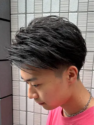 ショート メンズ KING of hair by NOISM所属・梅田/メンズカット/ パーマ/秋本 大智のヘアスタイル