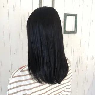 セミロング パーマ ボブ/透明感カラー 🤍永田真穂のヘアスタイル