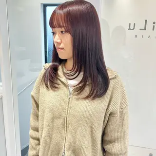 ミディアム カラー お洒落パーマ/ 艶カラー/michiのヘアスタイル