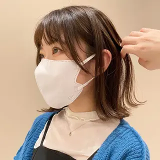 ミディアム カラー ベージュ/アレンジ /横浜/杉本千夏のヘアスタイル