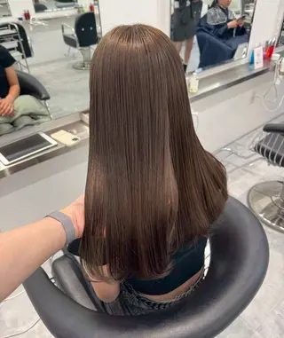 ロング カラー ParveMix 楠本結菜のヘアスタイル