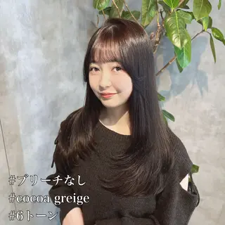 ロング カラー ヘアアレンジ レイヤーカット×透明 感カラーHAYATOのヘアスタイル