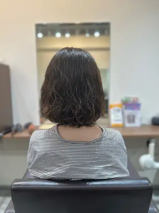 ミディアム カラー パーマ 縮毛矯正✨ 透明感カラー✨山下のヘアスタイル