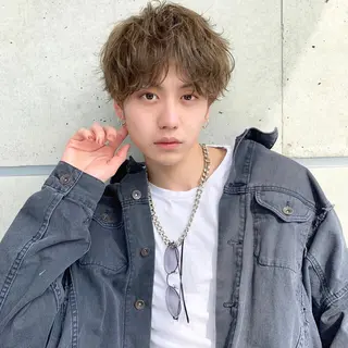 ミディアム カラー ヘアアレンジ メンズ ✨【公式】渋谷メンズ サロン BLUCK✨のヘアスタイル