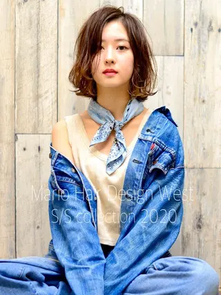 ショート カラー パーマ 竹嶌 健吾のヘアスタイル