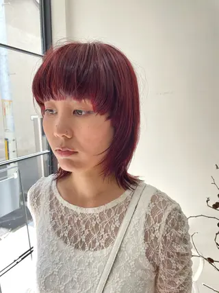 ミディアム カラー パーマ ヘアアレンジ メンズ tatsumi/ボブ ウルフ/レイヤーのヘアスタイル