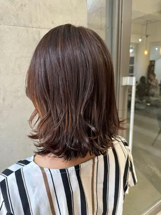 ミディアム カラー クキノケイカ /暖色カラーのヘアスタイル
