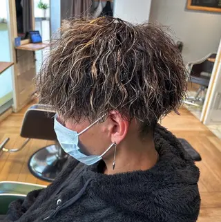 パーマ メンズ 🔹メンズパーマ× ブリーチ/NORIのヘアスタイル