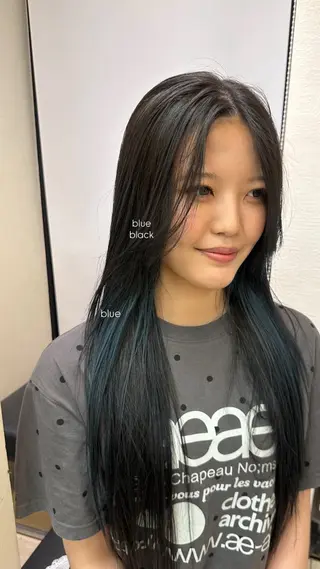 ロング カラー Ops hair 大橋駅前店所属・カラーモデル♡縮毛矯 正モデル募集/コハルのヘアスタイル