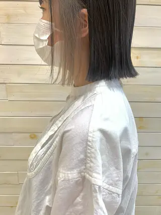 カラー 黒田瀬奈/ボブ まろやかベージュのヘアスタイル