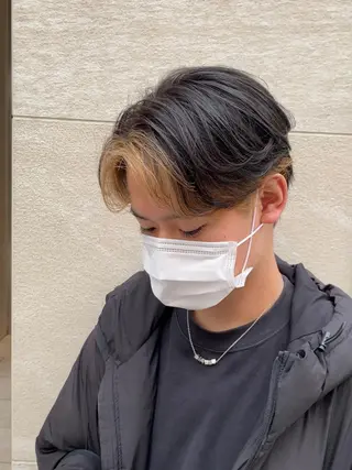 メンズ 透明感ブリーチ/ メンズパーマのヘアスタイル