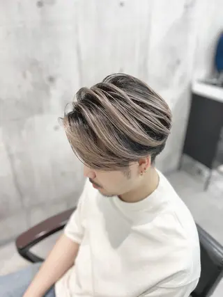 ミディアム カラー メンズ newi ナカノのヘアスタイル