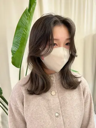 ミディアム 【韓国風くびれヘア】 joule小木曽輝のヘアスタイル