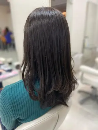 セミロング カラー 菊地 美憂のヘアスタイル