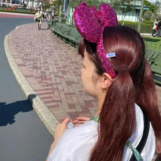 ロング 艶カラー/レイヤー /メンズ/マツエクのヘアスタイル