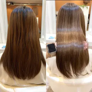 セミロング カラー 佐藤史哉＊ 韓国レイヤー赤み除去のヘアスタイル