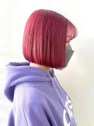 ミディアム カラー ANNA /艶髪/ハイトーンのヘアスタイル