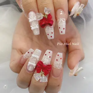 ロング カラー HANA 長さだしのネイルデザイン