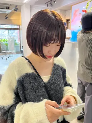 ショート 似合わせボブ🤍 女性らしさのあるヘアのヘアスタイル