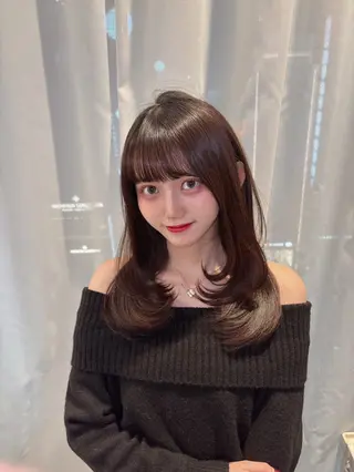 ロング 透明感カラー/似合わ せ前髪/柴田礼空のヘアスタイル