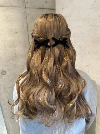 ロング ヘアアレンジ 女性に人気♪ はやしほのかのヘアスタイル