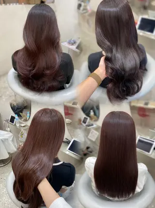 ロング カラー 新宿/韓国ヘア 中明度カラー/かやのヘアスタイル
