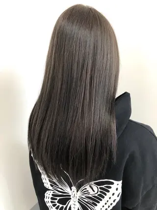セミロング カラー OFF YUYAのヘアスタイル