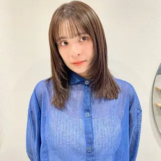 ミディアム カラー 🍊暖色×顔周り 🍊cocoroのヘアスタイル