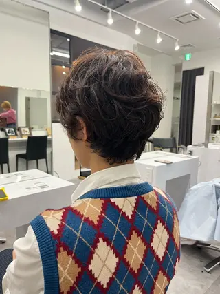 ショート パーマ 門崎未依/レイヤー/ メンズカット🪿🌼のヘアスタイル