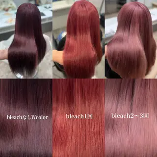 カラー 髪質改善/透明感/ ブリーチ/桃谷翼のヘアスタイル