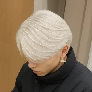 ミディアム カラー パーマ ヘアアレンジ メンズ メンズバレイヤージュ 🌫デザインカラーのヘアスタイル