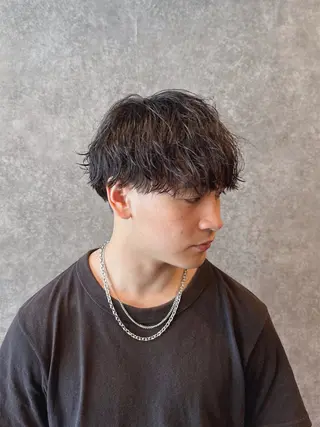 ショート パーマ メンズ 曲がる縮毛矯正 masashiのヘアスタイル