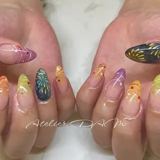 ミディアム nail&eyelashsalon atelier fam上本町店所属・アトリエ FAMのネイルデザイン