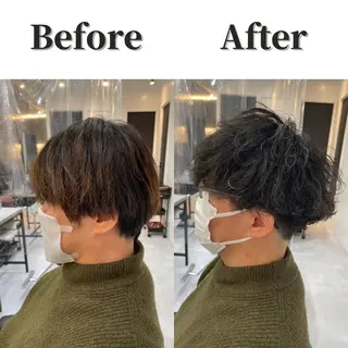 ショート 髪質改善× ハイライト溝江のヘアスタイル