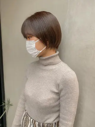 ショート カラー 板谷みさき /艶ボブ/藤沢美容室のヘアスタイル