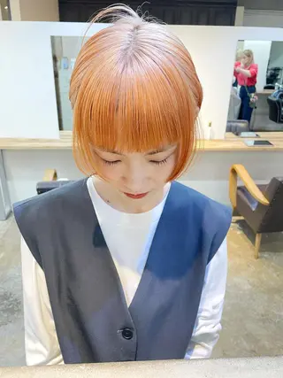 ショート カラー ヘアアレンジ 丸山渉/パーマ エフェクトブリーチのヘアスタイル