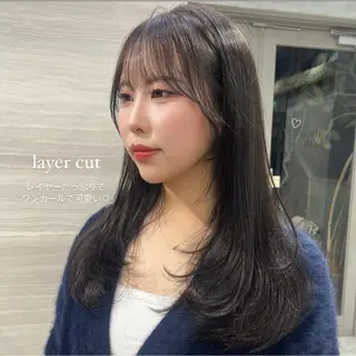 ロング カラー ナツミ/透明感カラー /酸性ストレートのヘアスタイル