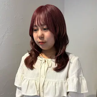 セミロング カラー mina / 透明感ベージュカラーのヘアスタイル