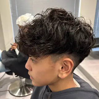 ショート パーマ メンズ 🔱波巻きパーマ🔱 しゅうとのヘアスタイル