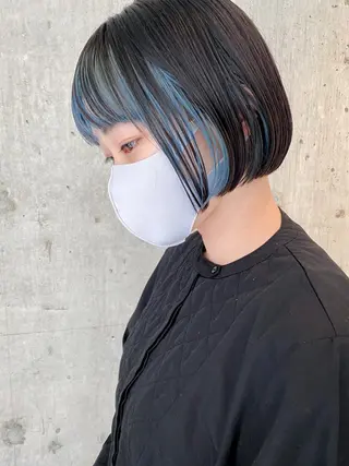 ショート カラー ヘアアレンジ ブリーチ/美髪矯正 垢抜けヘア/そらのヘアスタイル