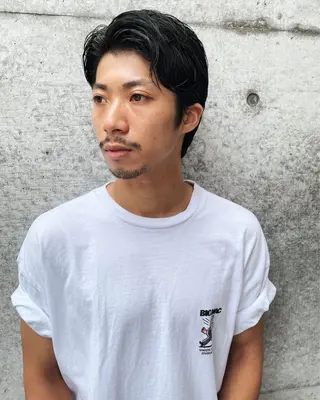 ショート カラー パーマ メンズ 南堀江🌿パーマ Tetsu【テツ】のヘアスタイル