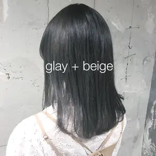 ミディアム カラー ヘアアレンジ TONE所属・透明感カラー/ 韓国ヘア/縮毛矯正のヘアスタイル