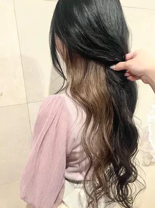 ロング カラー 韓国風レイヤー ∕ 大隣 里桜のヘアスタイル