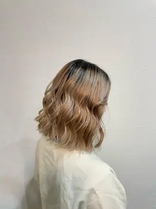 ミディアム カラー 🌸小掛🌸 豊橋外国人風カラーのヘアスタイル