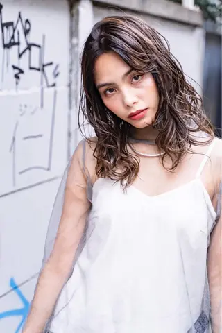 セミロング カラー パーマ ヘアアレンジ メンズ キッズ ネイル マツエク・マツパ 韓国ヘア🫧 KAZUTOのヘアスタイル